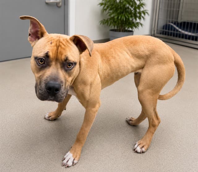 Bertha, a Pit Bull Terrier, available for adoption